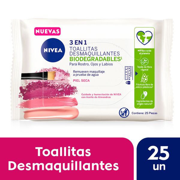 NIVEA FACIAL TOALLA SUAVE 25 UNID DEM