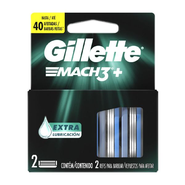 GILLETTE MACH3 CARTUCHO X 2 HOJ AFE