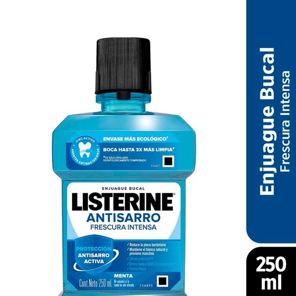 LISTERINE ANTI SARRO 250 ML ENJ BUC