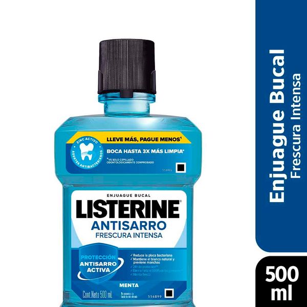 LISTERINE ANTI SARRO 500 ML ENJ BUC