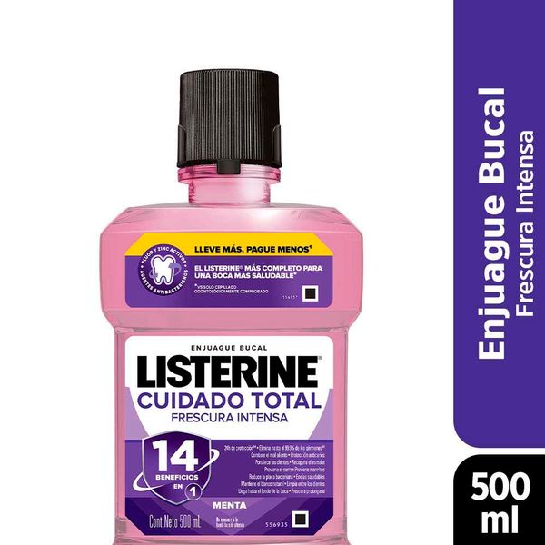 LISTERINE TOTAL CON FLUOR 500 ML ENJ BUC