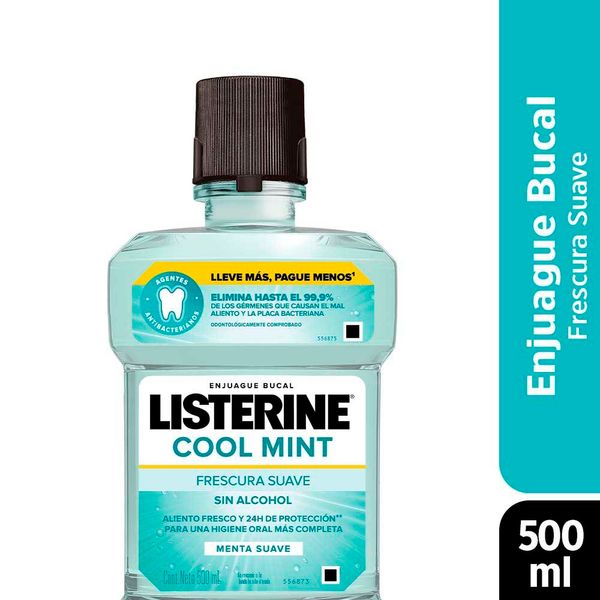 LISTERINE ZERO MENTA SUAVE 500ML ENJ BUC