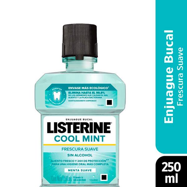 LISTERINE ZERO MENTA SUAVE 250ML ENJ BUC