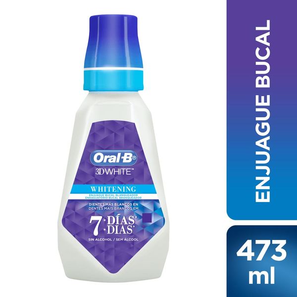 ORAL B 3D WHITE 473 ML ENJ BUC