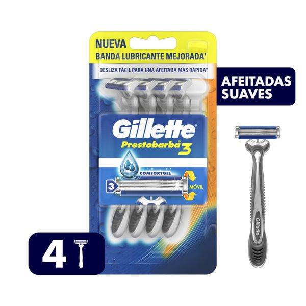 PRESTOBARBA 3 HOMBRE X4 MAQ AFE