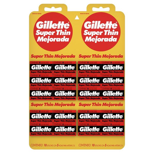 HOJAS AF.GILLETTE ROJA X 5 UNID.