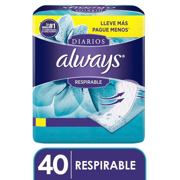ALWAYS DIARIOS RESPIRABLES 40 PRO DIA