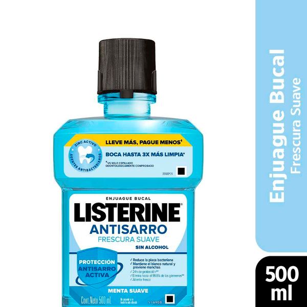 LISTERINE CONTROL ZERO SARRO X 500ML