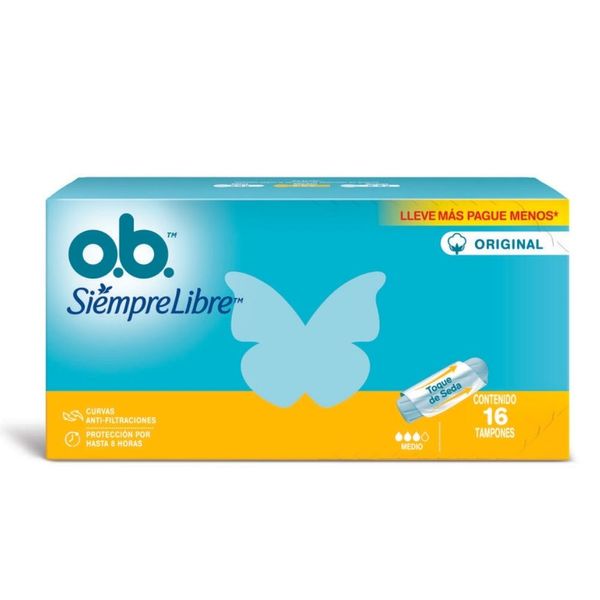 OB TAMPONES CANAL CURVO MEDIO X 16