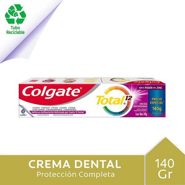 COLGATE DENT TOTAL 12 X140 ENCIAS REFORZ