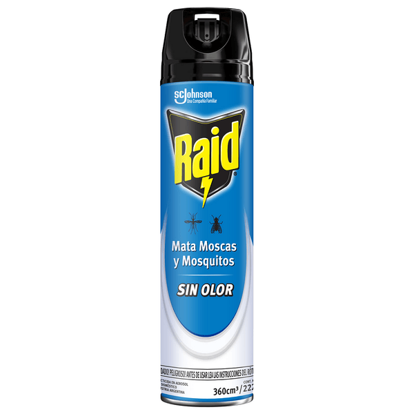 RAID AER MATA MOSCAS/MOSQUITOS SIN OLOR X 380ML