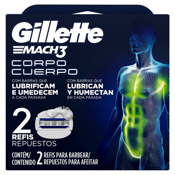 GILLETE MACH3 CUERPO BASE 2 CART HOJ AFE