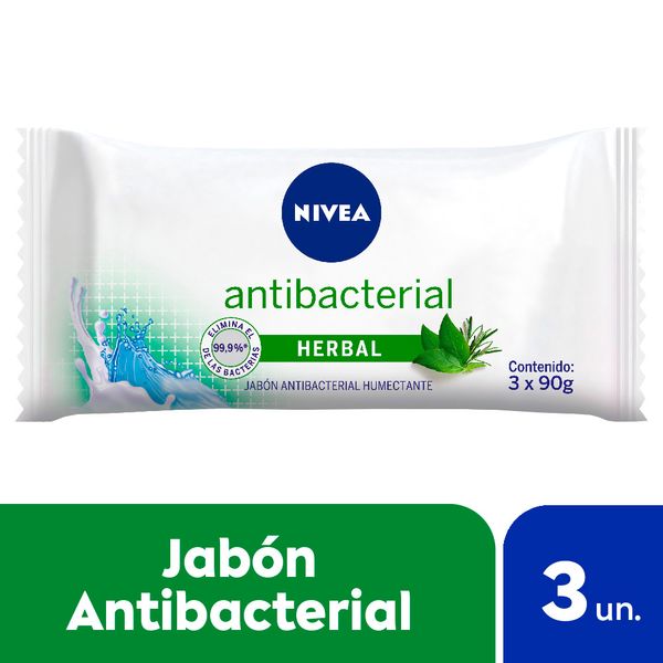 JABON NIVEA 90G PACK X3 ANTIBACTERIAL HERBAL