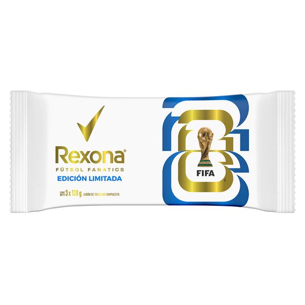 REXONA JAB PASTILLA FUTBOL FANATICS 3 X 120