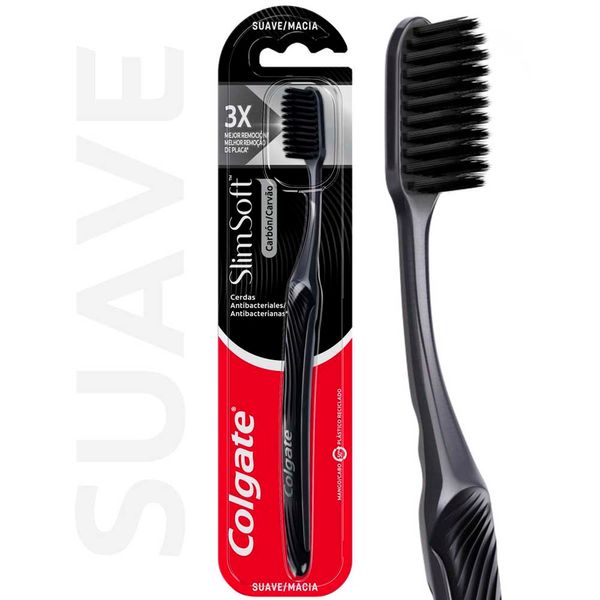 COLGATE CEPILLO DENTAL SLIMSOFT BLACK