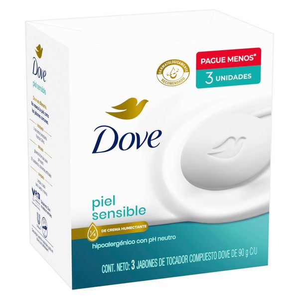 DOVE JAB PIEL SENS 3 X 90